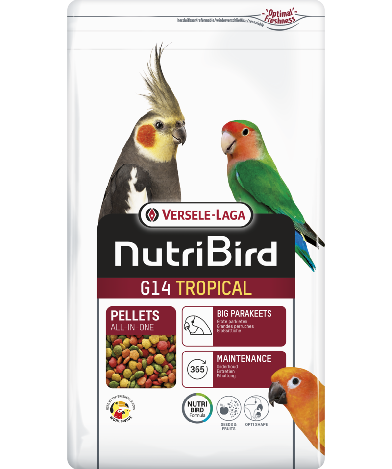 nutribird g14 tropical 1kg נוטריברד פירות ציבעוני – תמונה 2