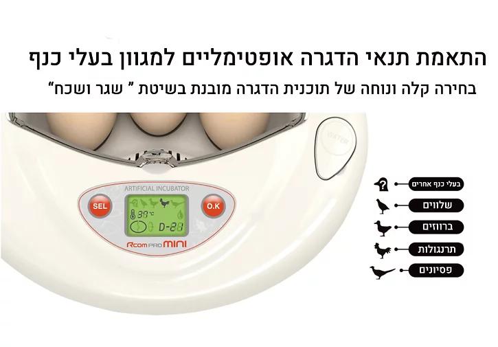 Rcom mini pro - מדגרת בעלי כנף – תמונה 8