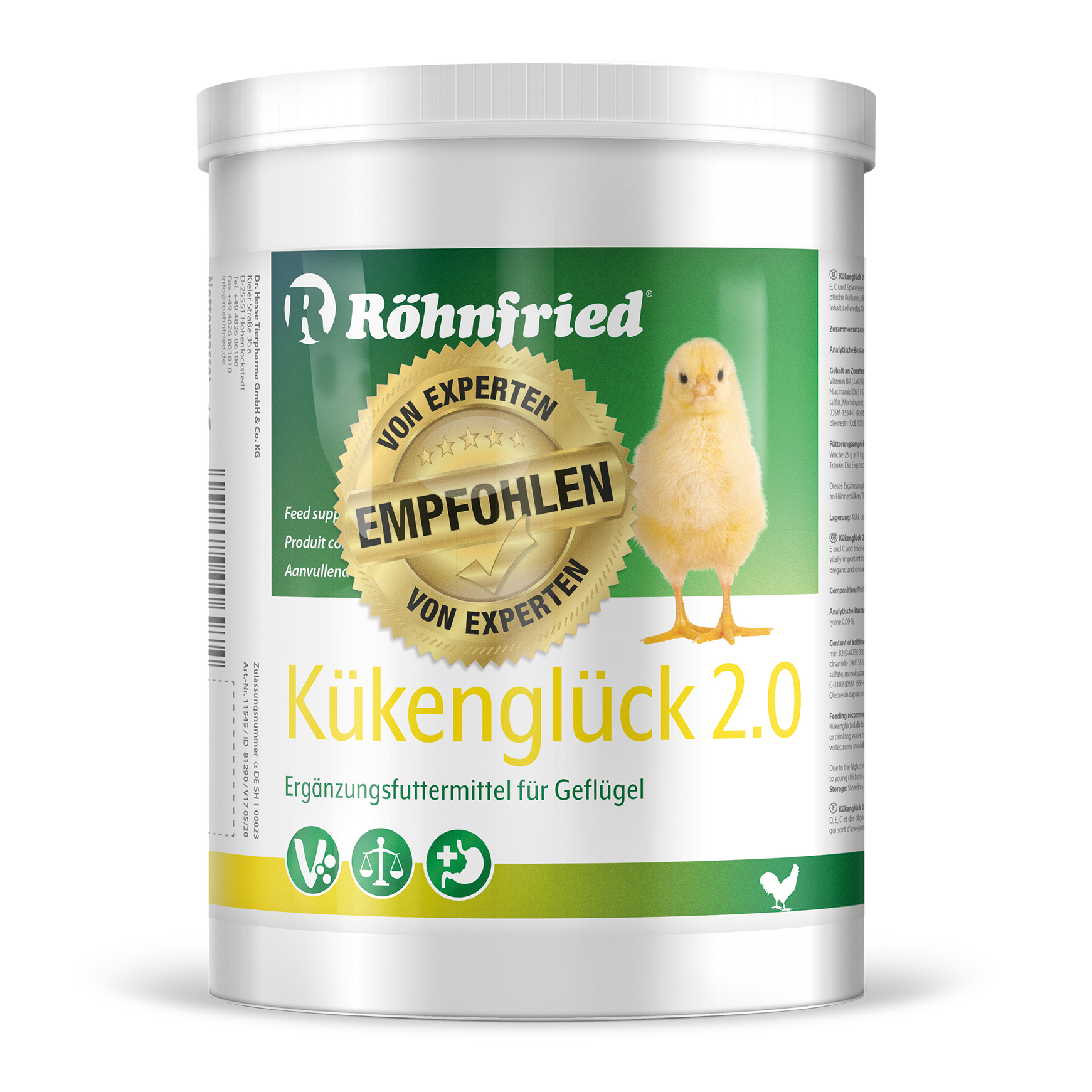 ROHNFRIED Kükenglück 2.0 תוסף לחיזוק האפרוחים והשלמת מינרלים