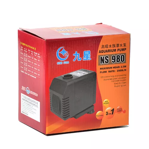 משאבת מים לאקווריום 2000 ליטר דגם NS980 Minjiang