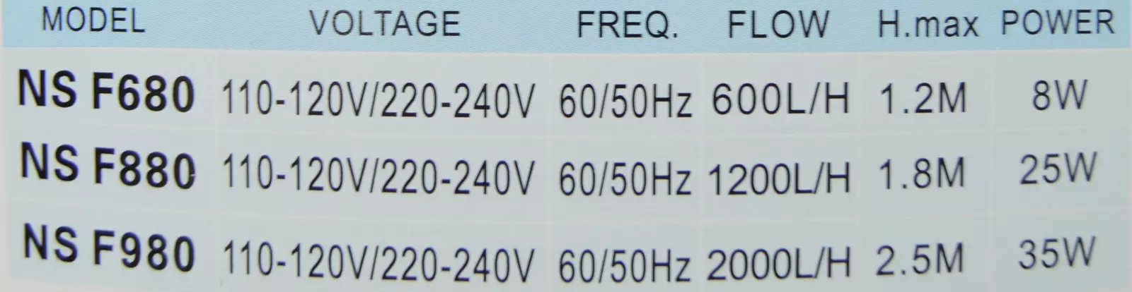 פילטר פנימי עם משאבת 1200 ליטר NS-F880 – תמונה 5