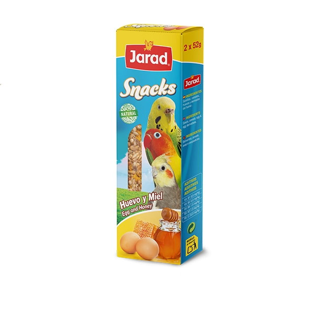זוג מקלות דבש וביצים לפרקיטים וקוקוטילים