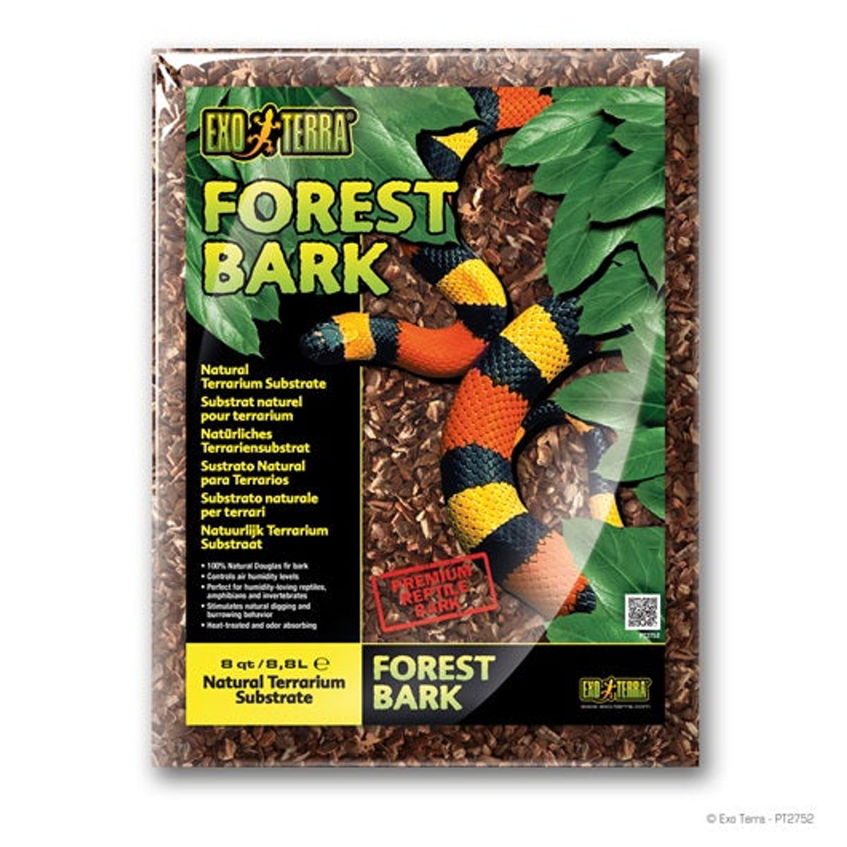אקזוטרה תשתית לזוחלים Exo Terra forest bark מכיל 8.8 ק"ג
