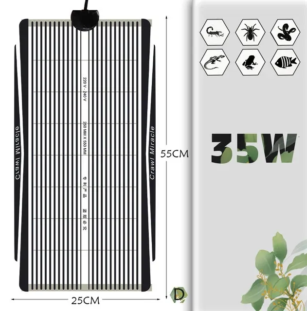 מגש חימום לזוחלים 25/55 ס"מ 35W