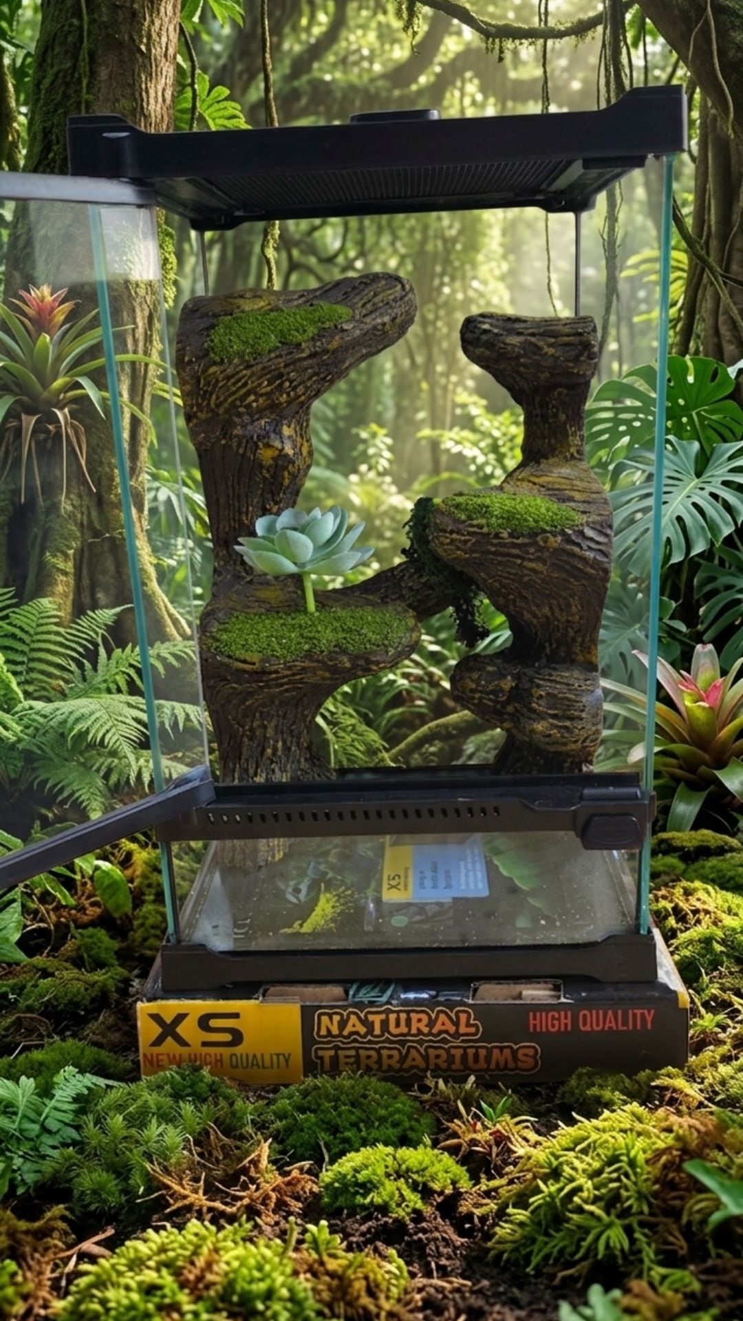 טרריום "Wild Canyon" – דגם 20x20x32.5 בעיצוב סלעי – תמונה 2