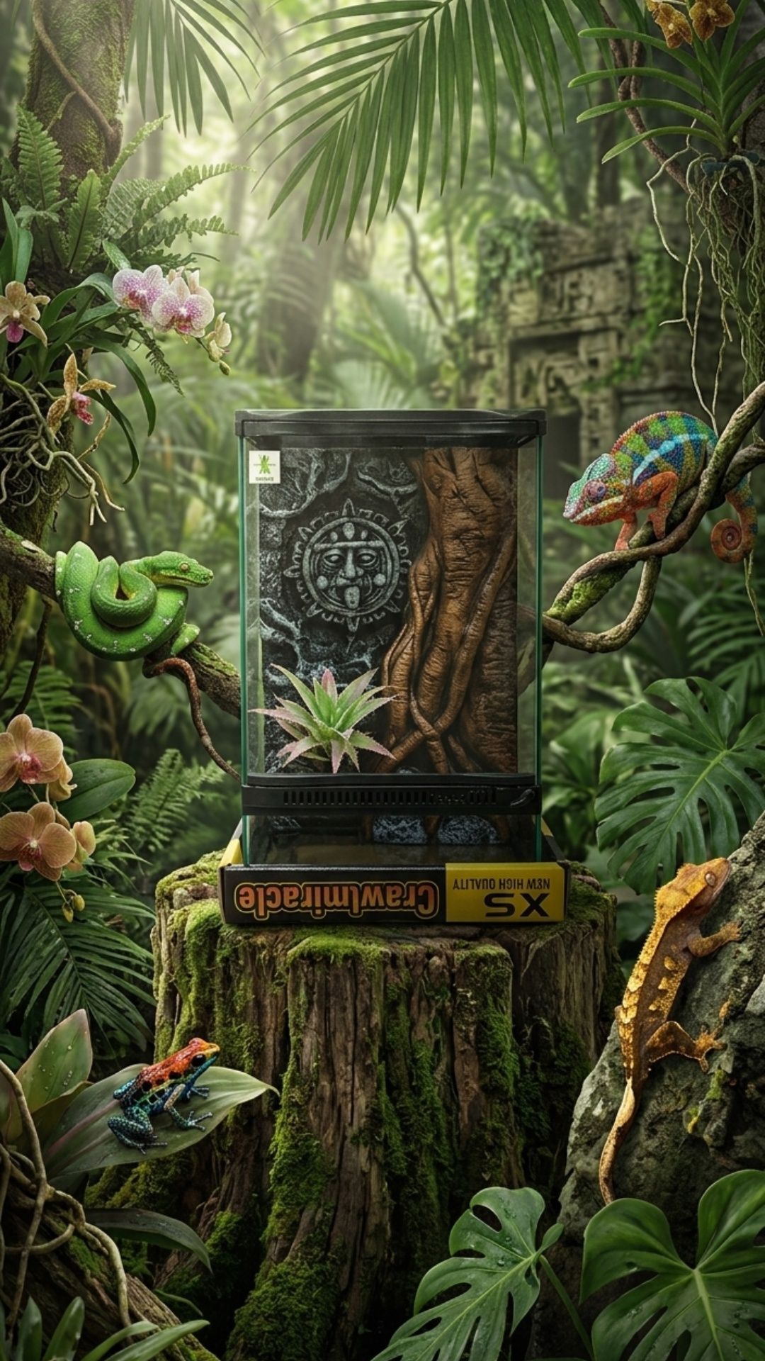 טרריום "Aztec Temple" – דגם אנכי בעיצוב מקדש אבוד 20/20/32 – תמונה 2
