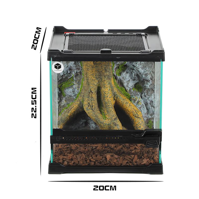 טרריום "Compact Root & Cave" – דגם נאנו בעיצוב סלעי עם מסתור מובנה 20/20/22.5