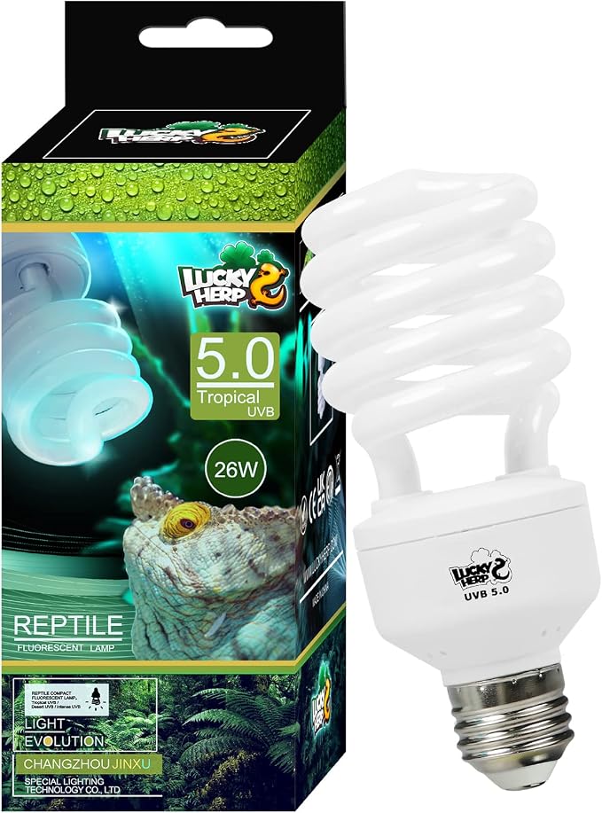 מנורת זוחלים LuckyHerp 26W UVB 5.0%